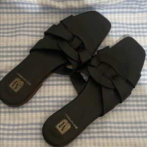 Brunomagli Black Slide Sandals 8.5